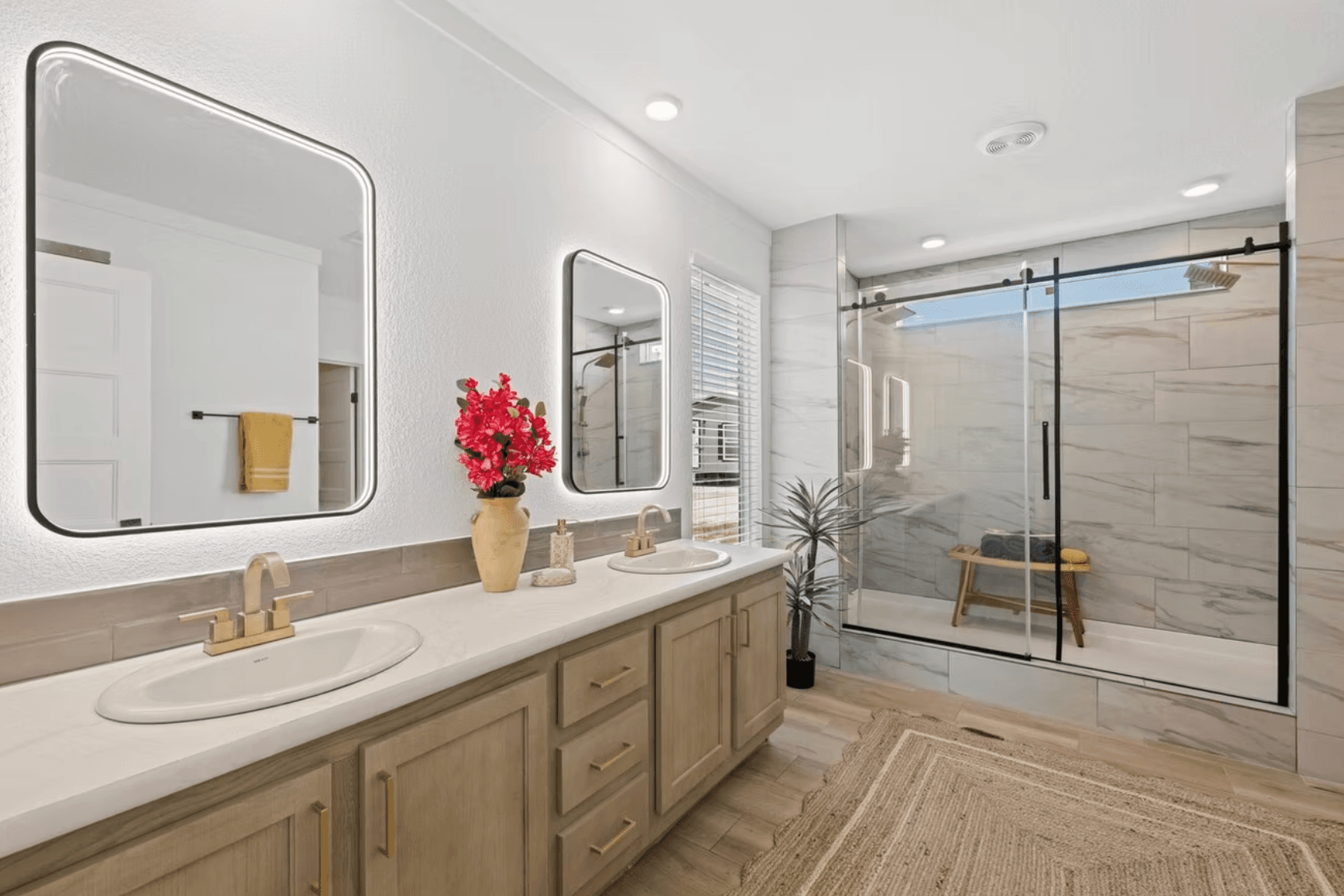 Luxe haven bathroom home features