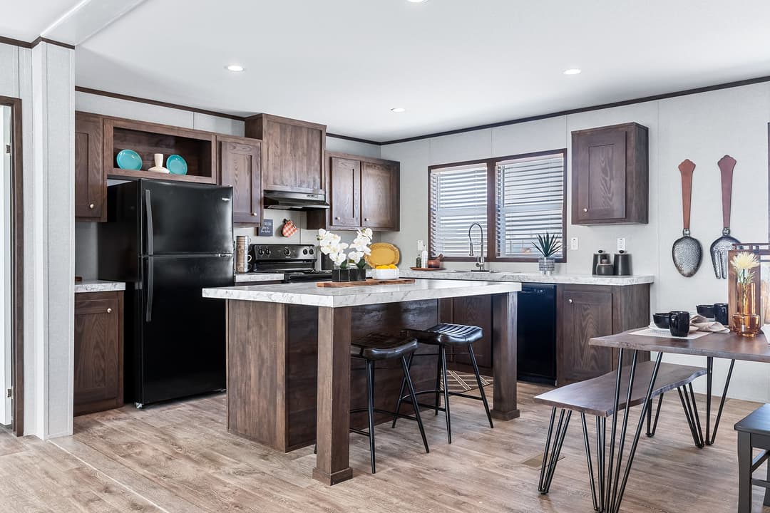 The nassau 28x48 kitchen home features