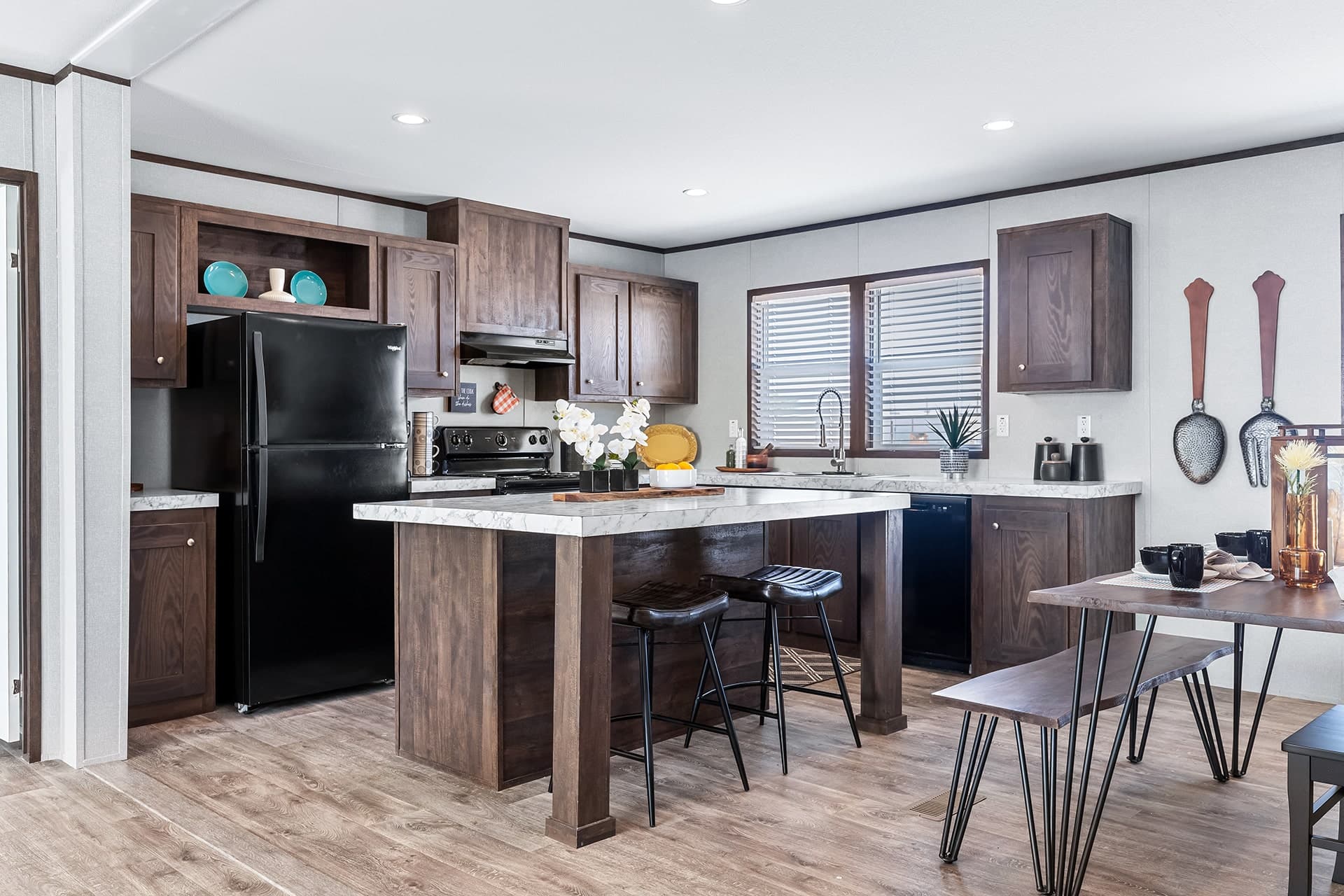 The nassau 28x48 kitchen home features