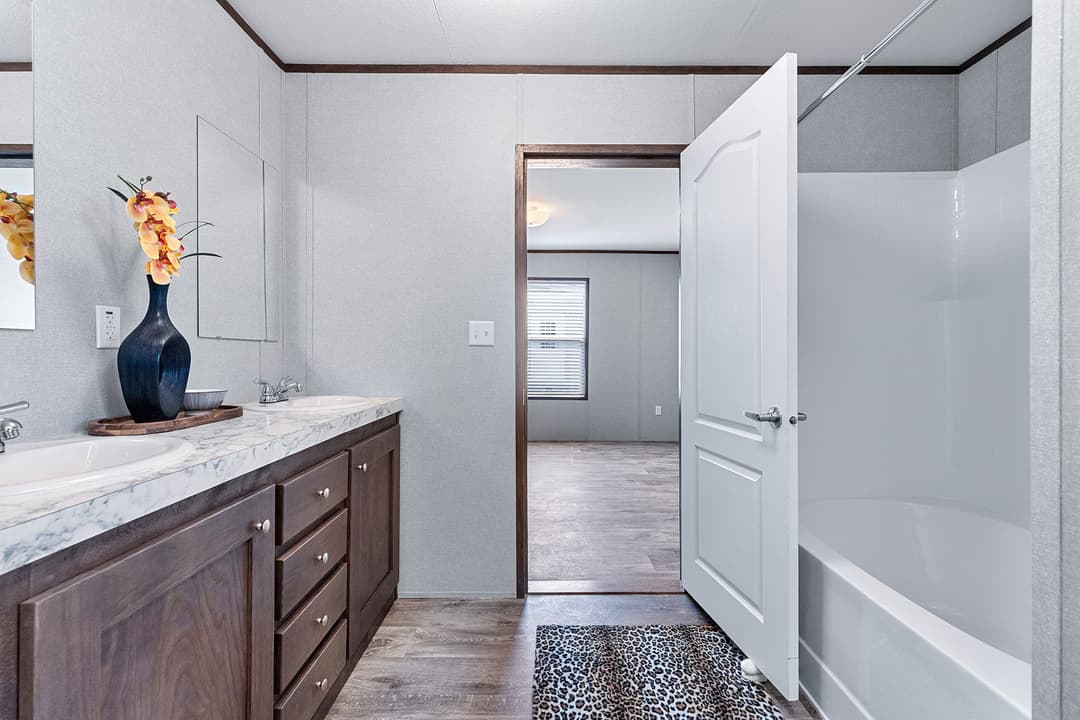 The nassau 28x48 bathroom home features