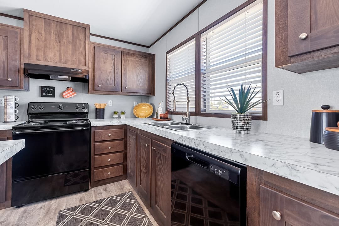 The nassau 28x48 kitchen home features