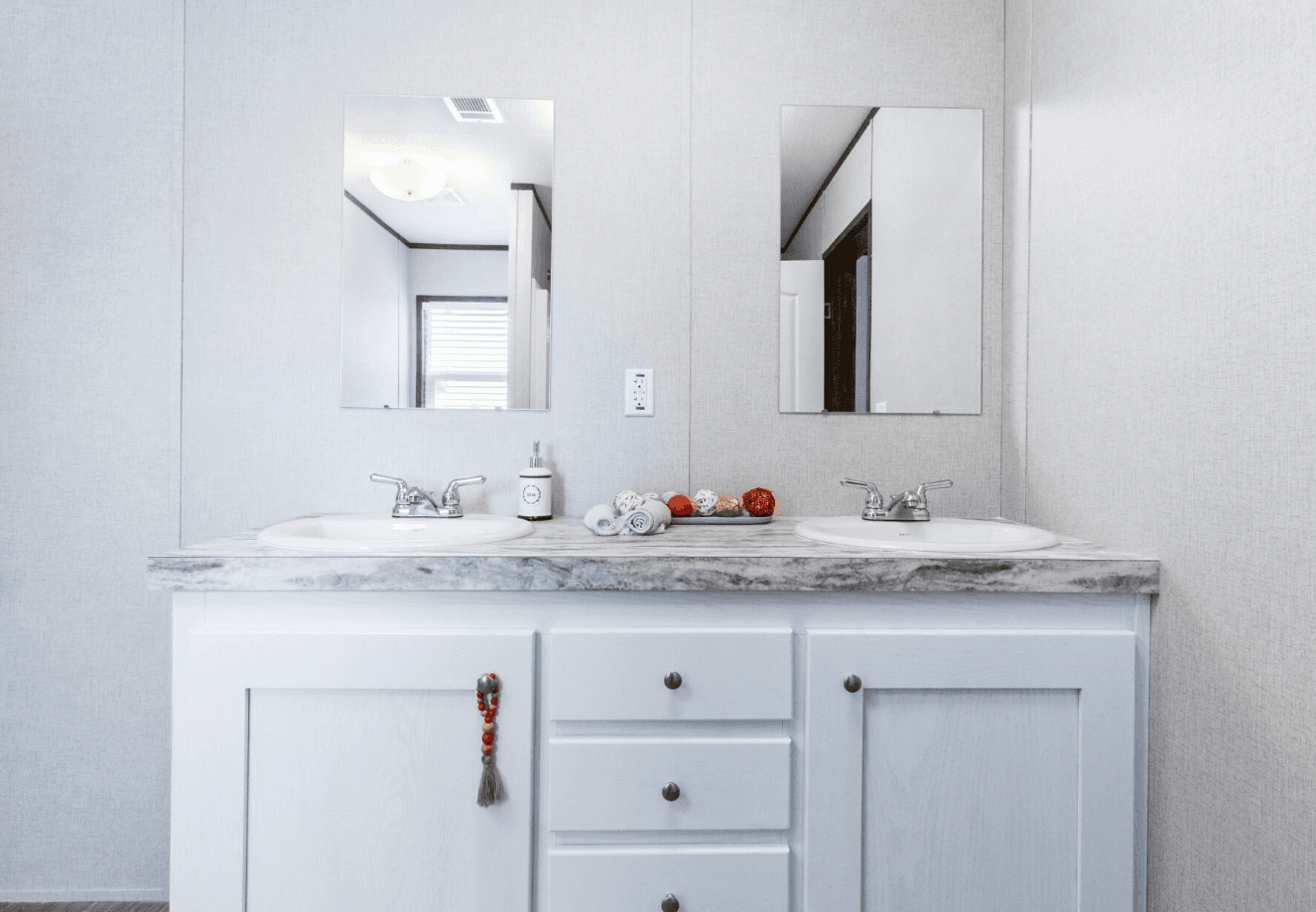 The nassau doublewide bathroom home features