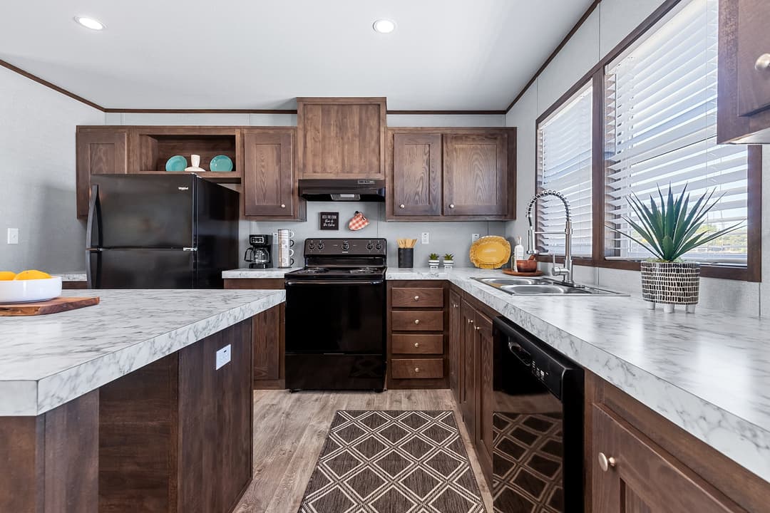 The nassau 28x48 kitchen home features