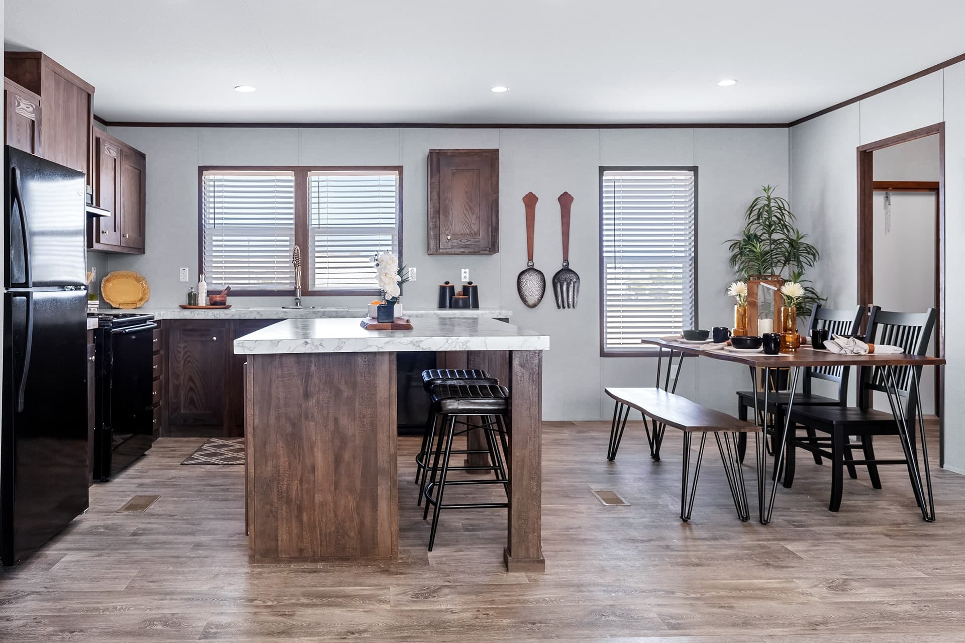 The nassau 28x48 kitchen home features