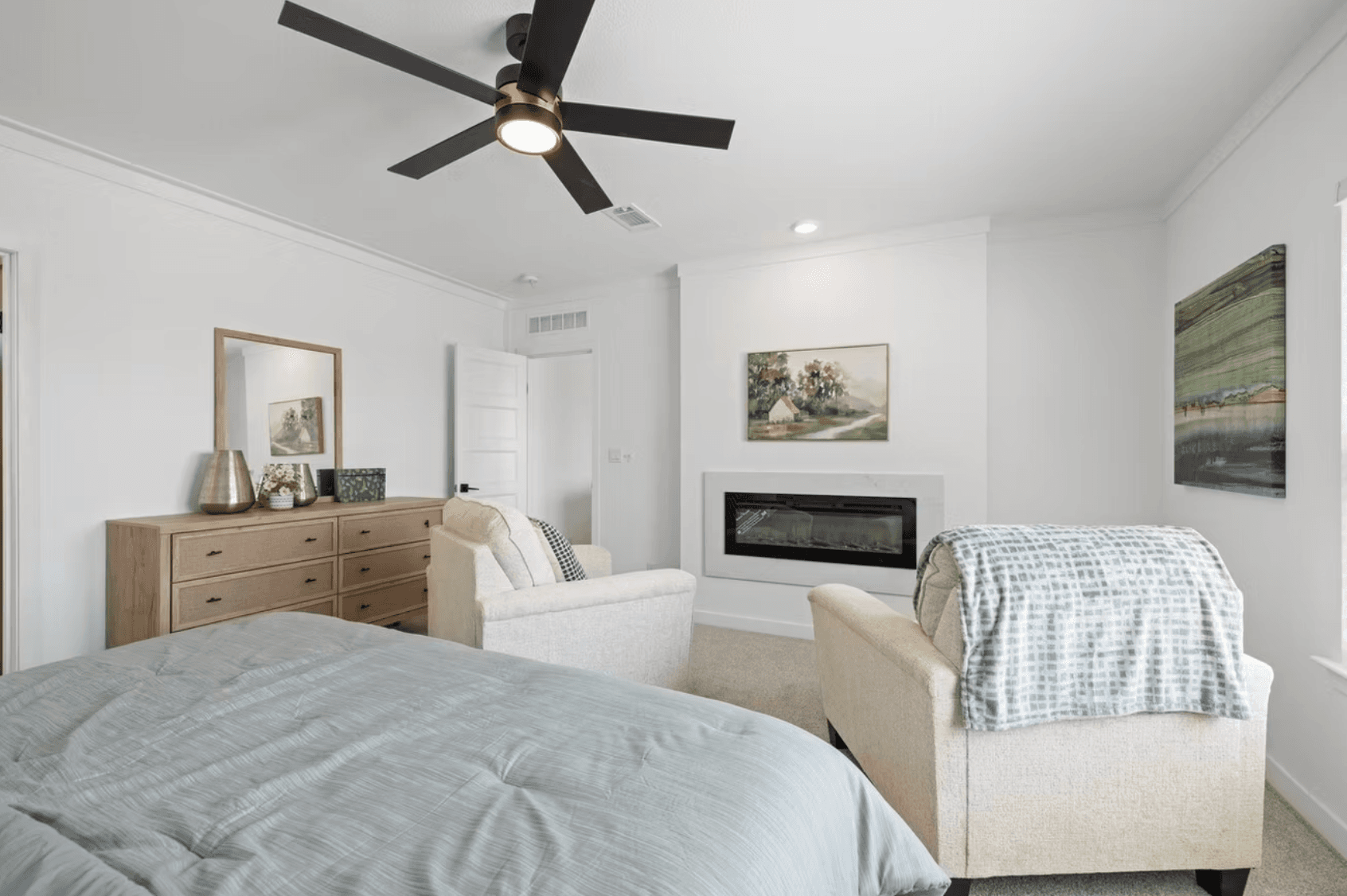 Luxe haven bedroom home features