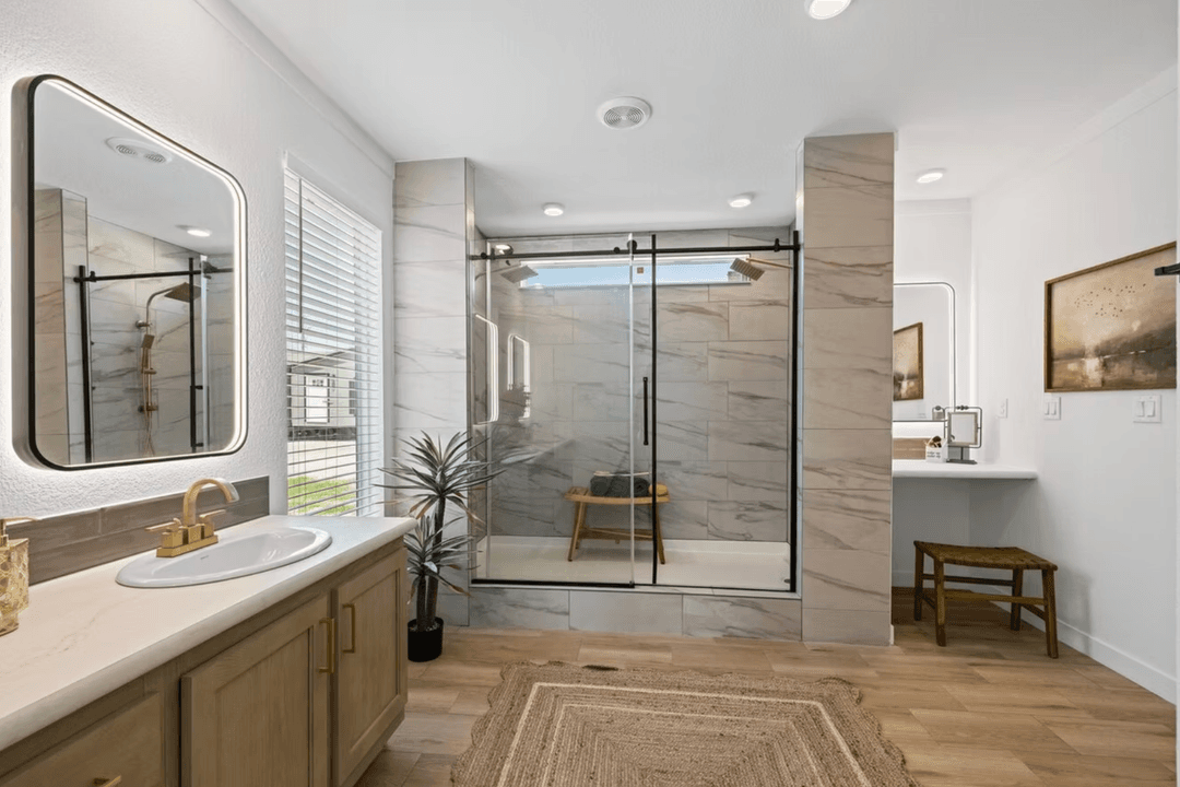 Luxe haven bathroom home features